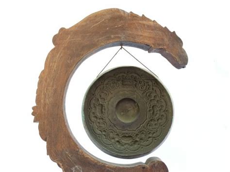 Gong And Stand Bronze Musical Instrument Balinese Indonesia