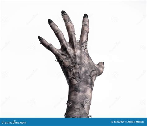 Zombie Hand Through The Cracked Wall Horror And Scary Film Concept