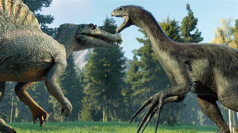 Therizinosaurus Vs Spinosaurus Dinosaurs Battle Jurassic World