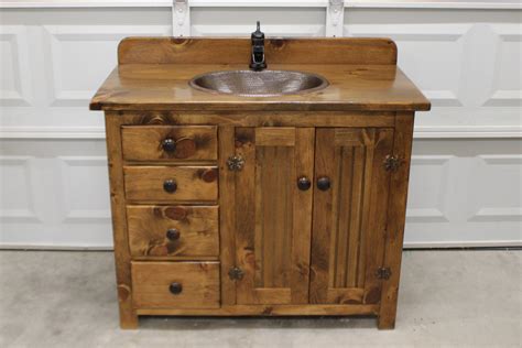 Welcome farmhouse style into your bathroom with this 36 w single bathroom vanity. Rustic Bathroom Vanity - 42 - Farmhouse Bathroom Vanity ...