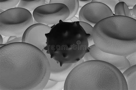 White Blood Cell Medical Or Microbiological Background 3d Illustration