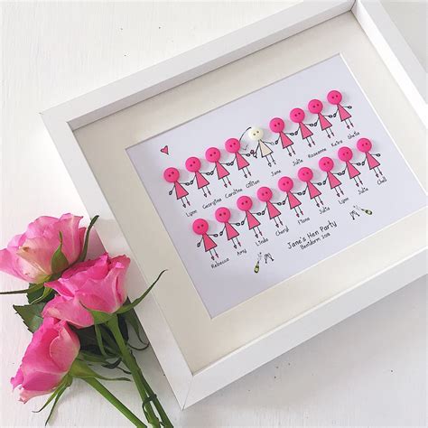 Hen Party T Personalised Frame Bride To Be Button Etsy