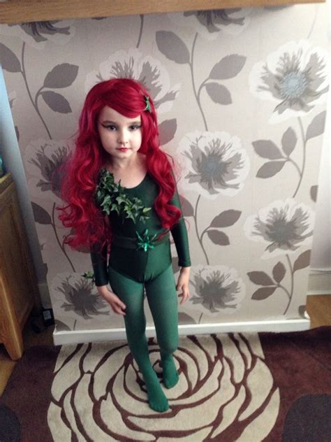 Black eyeliner is ideal so it stands out against your eyeshadow. Poison Ivy homemade childrens Halloween costume ...
