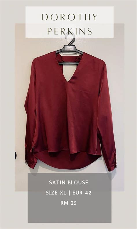 Dorothy Perkins Satin Blouse Womens Fashion Tops Blouses On Carousell