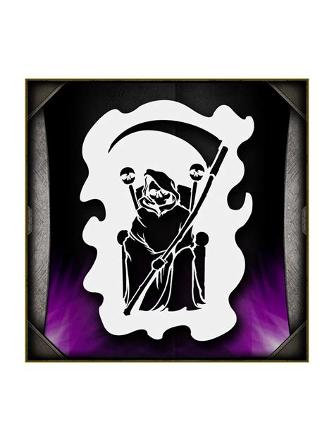 Grim Reaper 13 Airbrush Stencil Template For Painting Tatoo Art