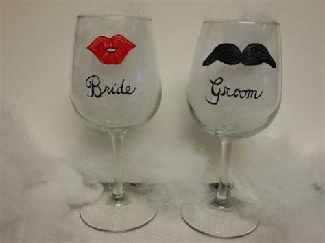 Hand Painted Wedding Toasting Glasses Lips And By Lorrihilldesigns Wedding Toasting Glasses