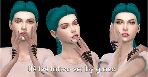 Allbyglaza 04 Ts4 Tattoo Set By Glaza