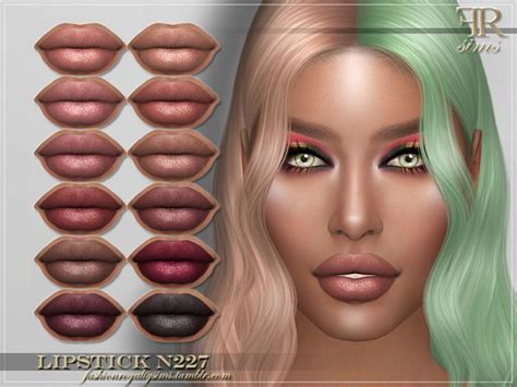 Lipstick N227 Sims 4 Cc Makeup Sims 4 Sims 4 Nails