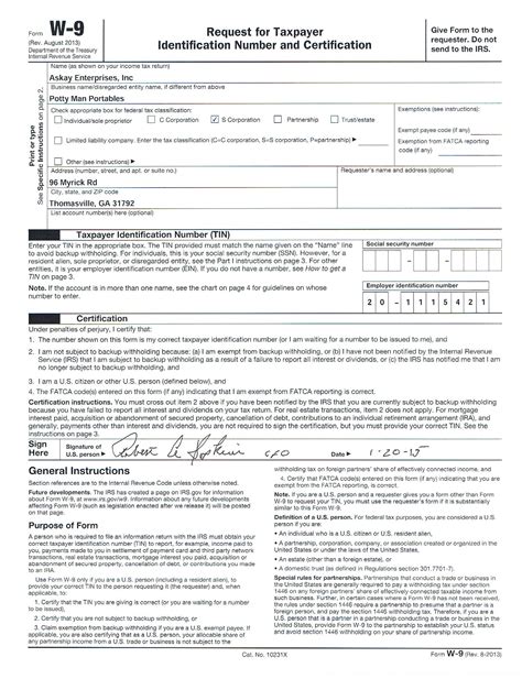 Blank W 9 Printable Form Template – Calendar Printable Free