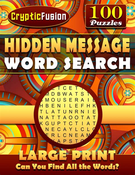 Hidden Message Word Search Large Print Hidden Words Puzzle Book By