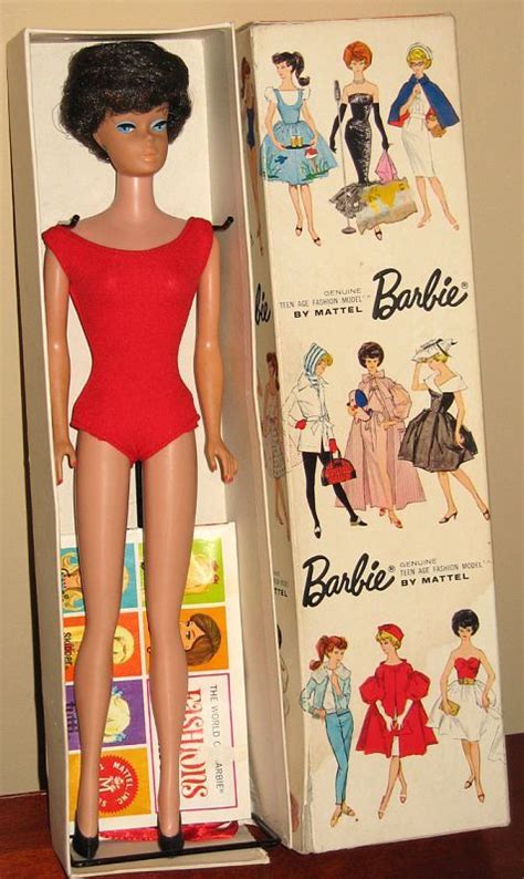 My Barbie Bubble Cut In Original Red Bathing Suit And Original Box Flea Market Style Vintage