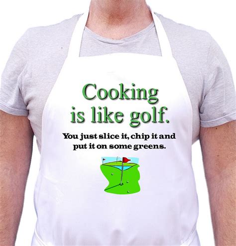 Funny Novelty Aprons Golfing T Ideas Cooking Is Like Golf Golfers