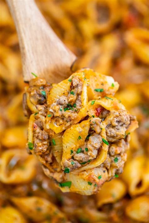 Cook onion, garlic, italian seasoning, paprika, and mustard powder in the skillet The Best Creamy Beef and Shells in 2020 | Recipes, Pasta ...