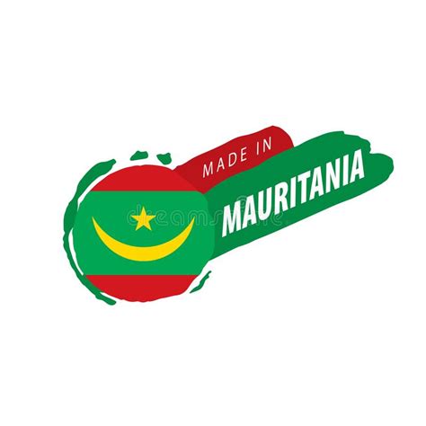 Mauritania Flag Vector Illustration On A White Background Stock Vector