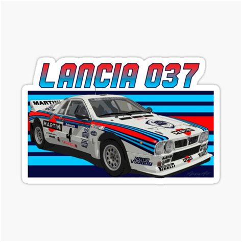 Lancia 037 Group B Sticker By Pjesusartrb Redbubble