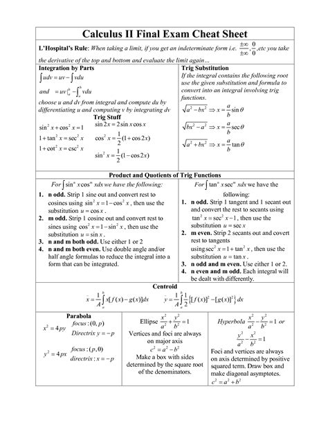 Browse 7 calculus cheat sheets collected for any of your needs. differentiation cheat sheet - Google Search | -school ...