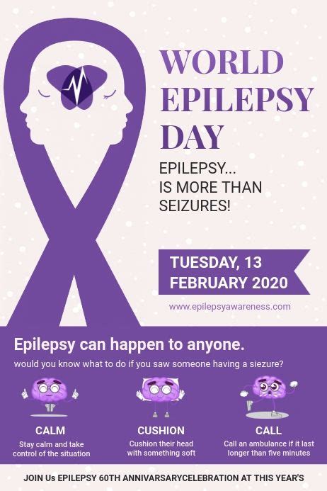 World Epilepsy Day Event Flyer Epilepsy Awareness Month Epilepsy