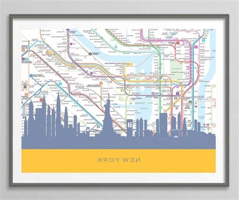 20 The Best New York Subway Map Wall Art