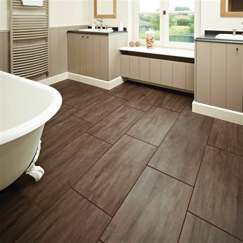 Unique Lacquer And Vinyl Wood Tile Patterns For Bathroom Floors Home