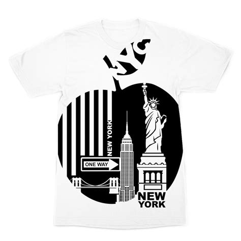 Nueva York La Gran Manzana Premium Sublimation Camiseta Para Etsy Espa A