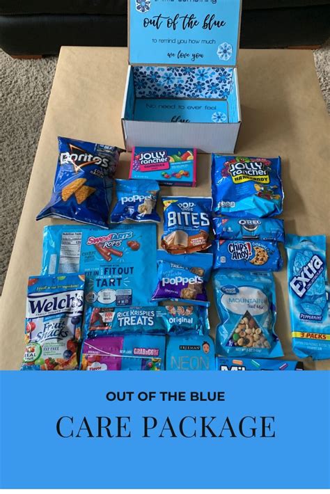 Blue Care Package Ideas Care Package Birthday Care Packages Themed
