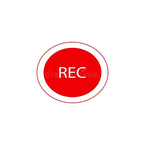 Set Of Rec Record Button Trendy Flat Style Vector Icon Symbol For