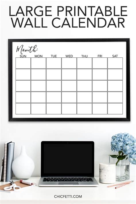 Large Monthly Wall Calendar Ultimate Printable Calendar Collection