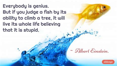 √ Einstein Goldfish Quote
