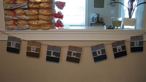 Housewarming Party Idea 1 Paint Swatches To Make A Welcome Banner