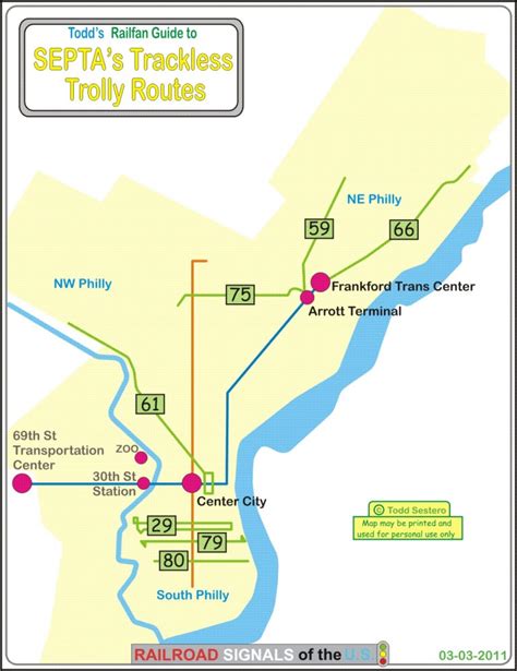 Septas Trackless Trolley Lines