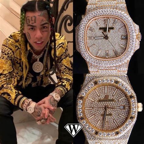 6ix9ine Is Wearing Two Watches