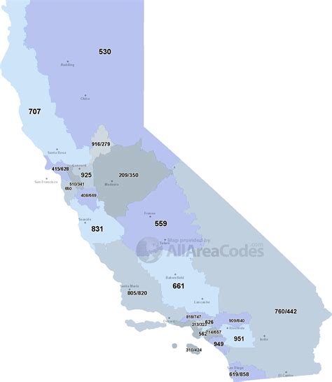 California Area Codes Map List And Phone Lookup