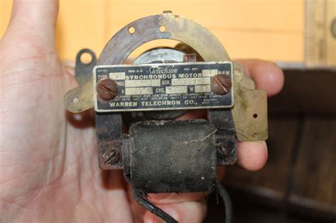 Vintage Clock Motor Telechron Synchronous Type B2 59m38 Warren 1 Rpm 60