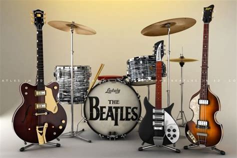 Beatles Instruments 70 Pieces The Beatles Beatles Art Beatles Guitar