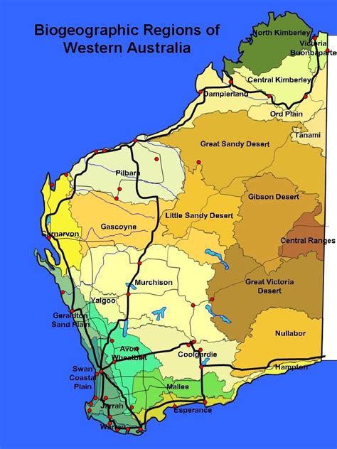 Biogeographic Regions Of Western Australia Australia Map Western