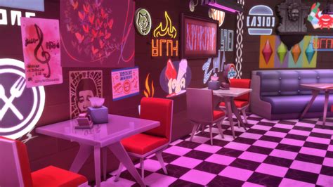 Wiz Creations Cyberpunk House Candy Store Design Neon Bedroom Sims