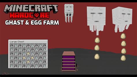 Hardcore Minecraft Ghast And Egg Farm Farming Every Nether Mob 4 Youtube