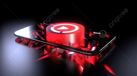 Logo Of A Youtube Music App In 3d Background Online Media Social