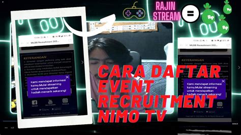 Cara Daftar Event Recruitment Nimo Tv Yang Benar │tips And Trick Nimo