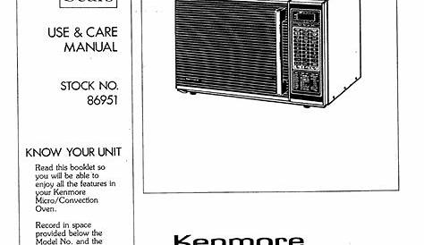 Kenmore Elite Convection Oven Manual