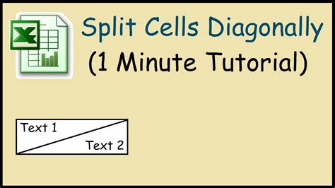 How To Diagonally Split A Cell In Excel YouTube