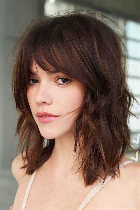 36 Cute Medium Length Hairstyles With Bangs Hairstyles With Bangs
