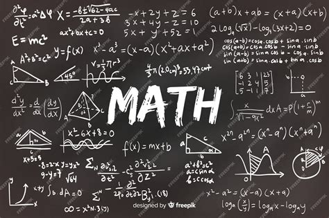 Free Vector Math Chalkboard Background