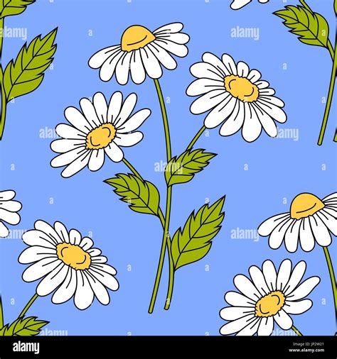 Seamless Daisy Pattern Hi Res Stock Photography And Images Alamy