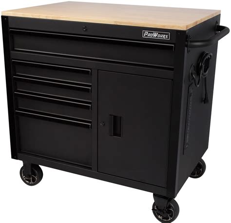 Proworks Drawer Door Tool Chest Workbench With Solid Wood Top