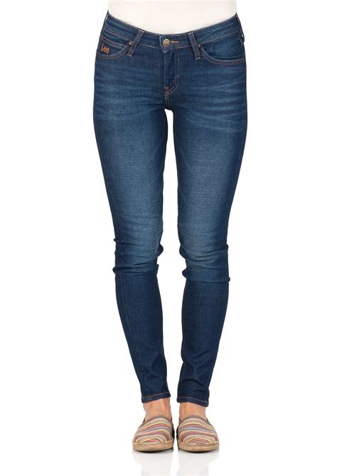 Lee Damen Jeans Scarlett Skinny Fit Blau Vintage Worn Günstig Kaufen