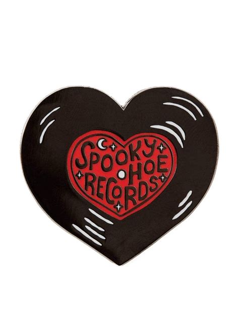 Punky Pins Spooky Hoe Records Enamel Pin Attitude Clothing