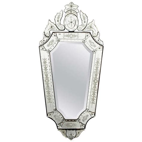 Vintage Shield Shape Venetian Mirror At 1stdibs
