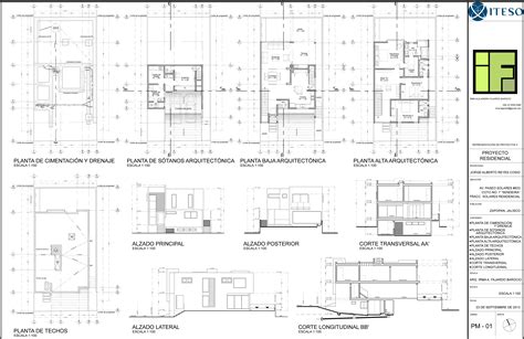 Lámina de planos ejecutivos de Planos de arquitectura Planos arquitectónicos de casas