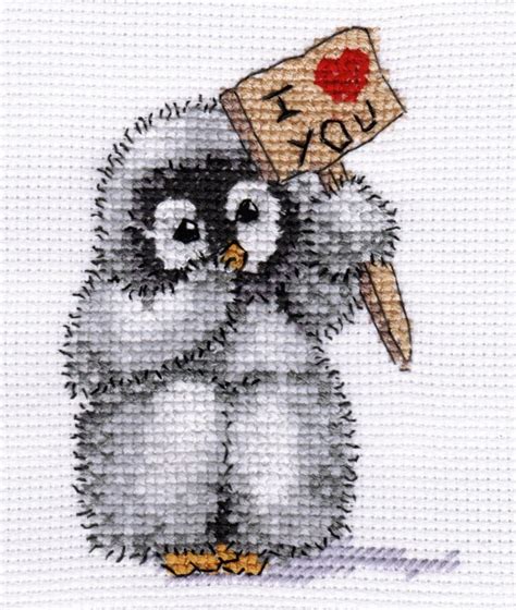 Get unlimited access to hundreds of free patterns. Love penguins! | Cross stitch animals, Cross stitch, Funny ...